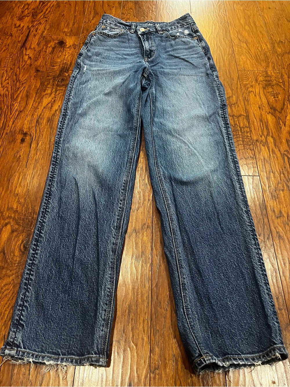 American Eagle Jeans Curvy 90s Straight Women's SZ 2 Distressed